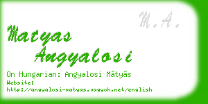 matyas angyalosi business card
