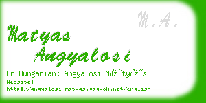 matyas angyalosi business card